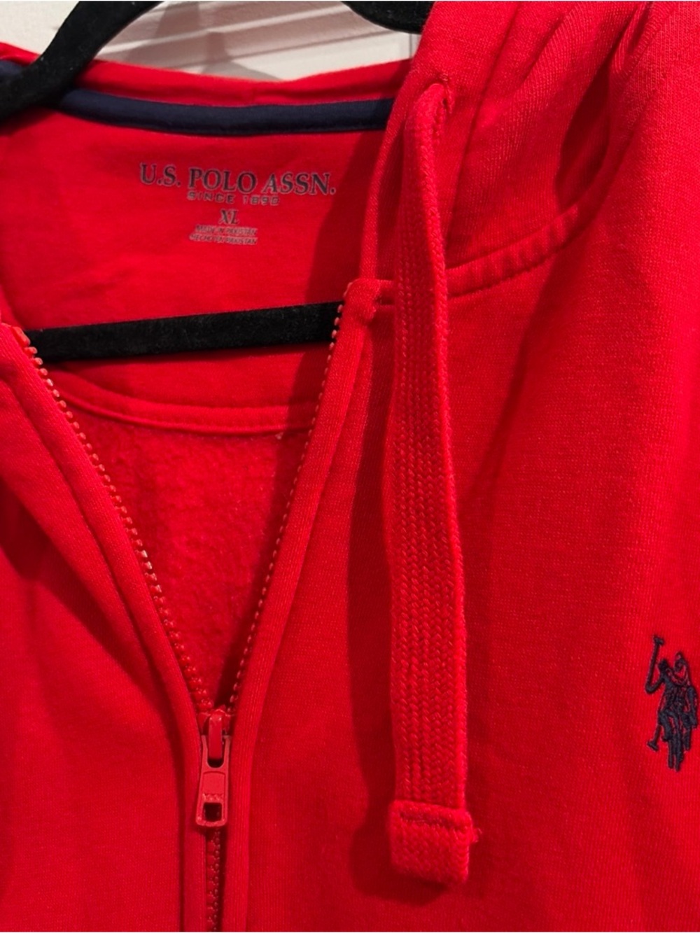 US POLO ASSN Zip Up Hooded Jacket Men’s Size XL Logo Hoodie - Picture 2 of 7